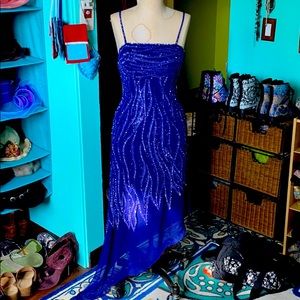 Beaded floor length formal gown